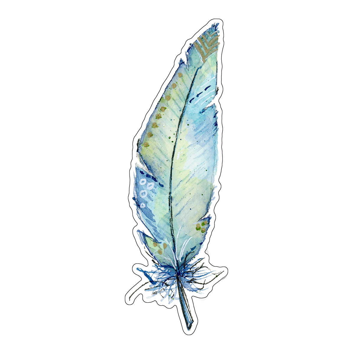 "Feather" (Die-Cut Stickers) from my Spring & Summer Collection