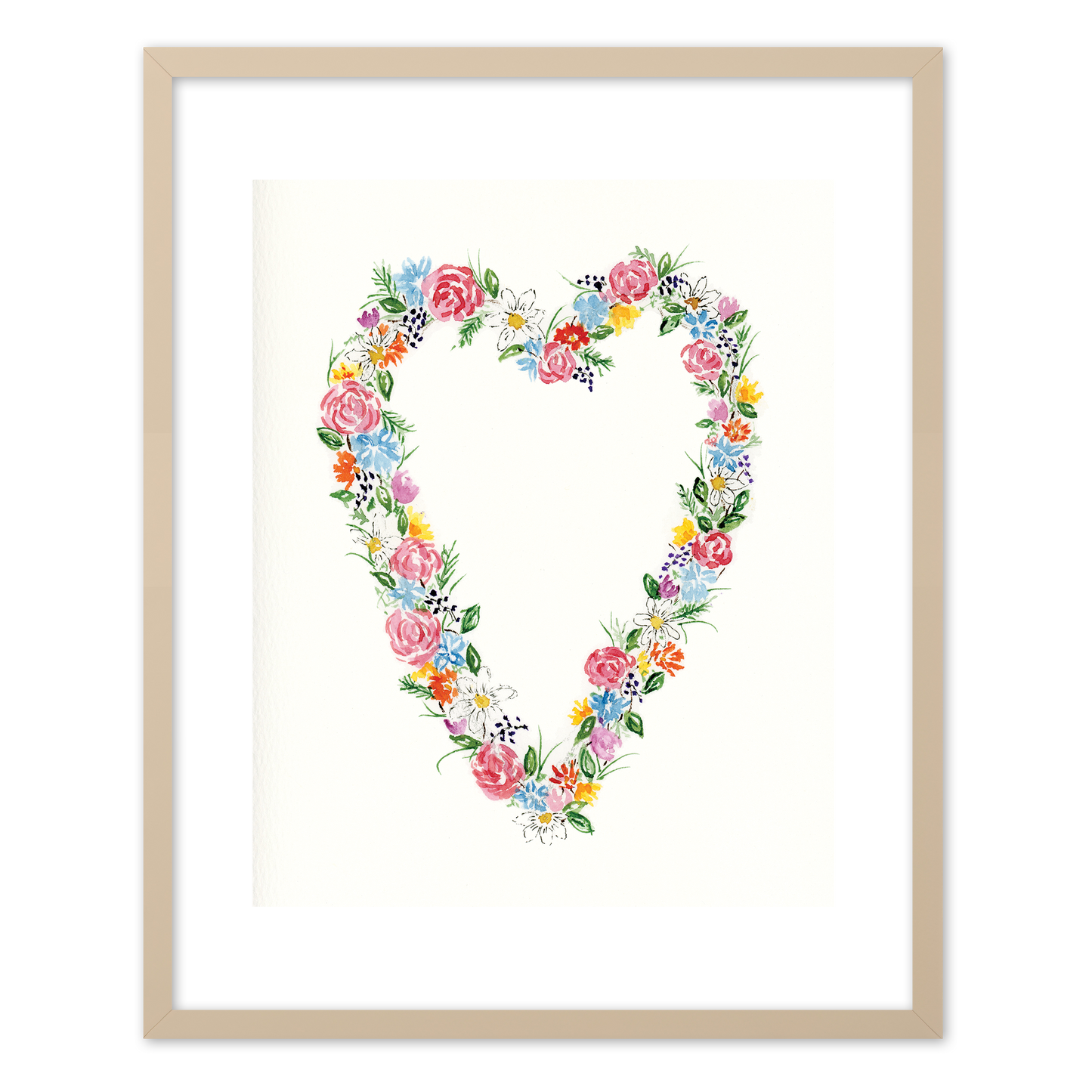 "Floral Heart" (Art Print) from my Spring Collection