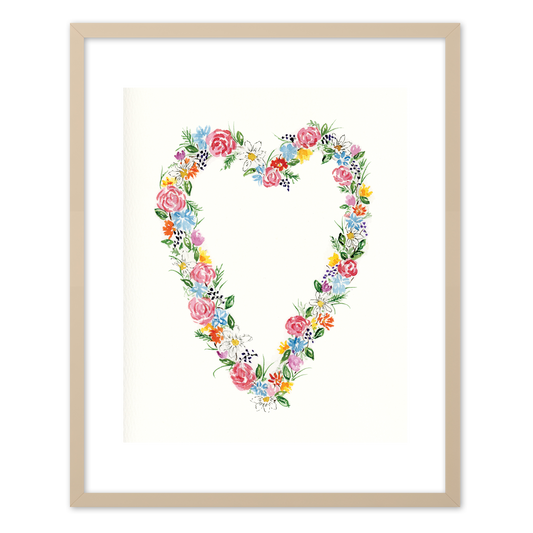 "Floral Heart" (Art Print) from my Spring Collection