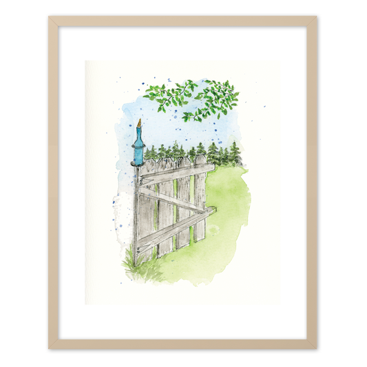 "Backyard Invitation" (Art Print) from my Spring Collection