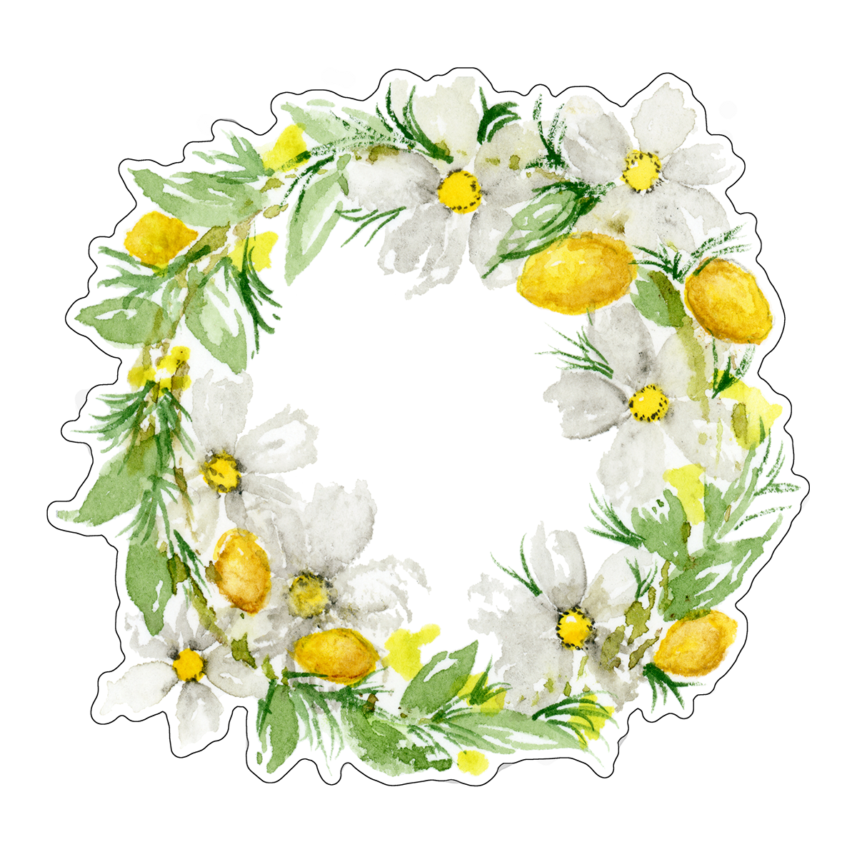 "Summer Flower Wreath" (Die-Cut Stickers) from my Spring & Summer Collection (Copy)