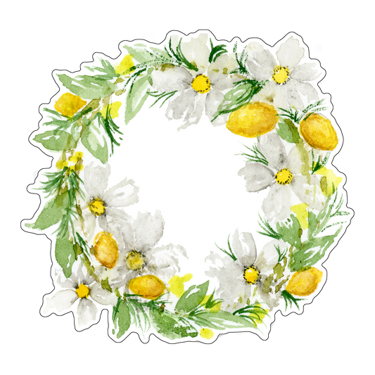 "Summer Flower Wreath" (Die-Cut Stickers) from my Spring & Summer Collection (Copy)