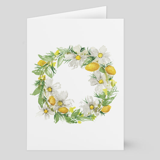 "Lemon Wreath" (Greeting Card) from my Spring & Summer Collection
