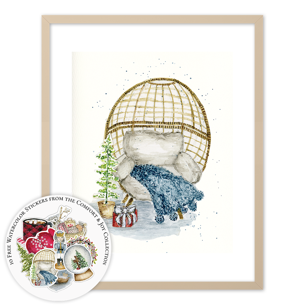 "Comfort" (Art Print) with full Comfort & Joy Sticker Collection