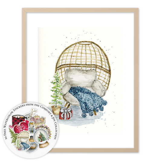 "Comfort" (Art Print) with full Comfort & Joy Sticker Collection