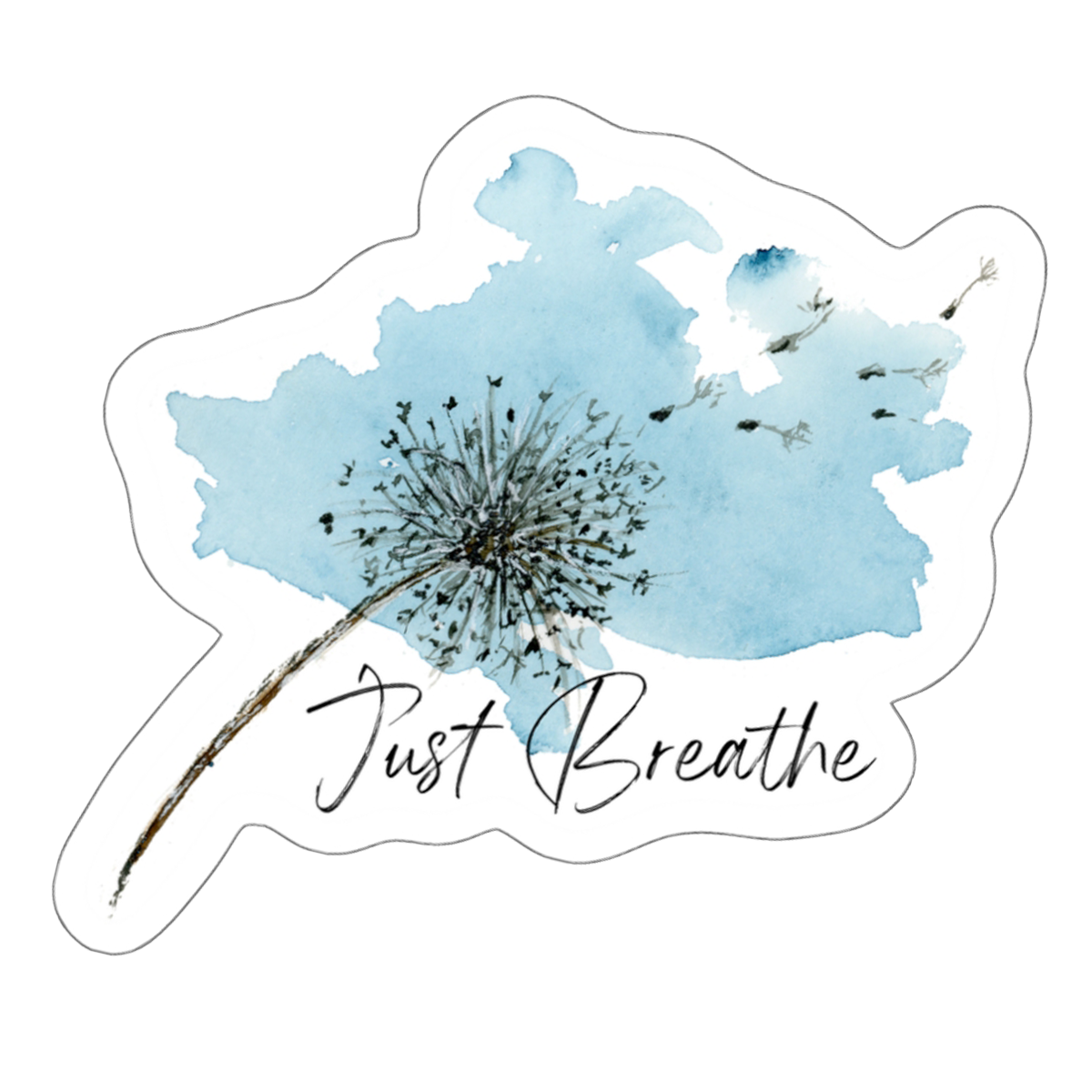 "Just Breathe" (Die-Cut Stickers)