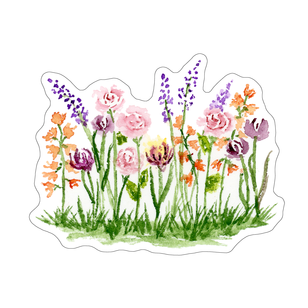 "Field of Flowers" (Die-Cut Stickers) from my Spring & Summer Collection