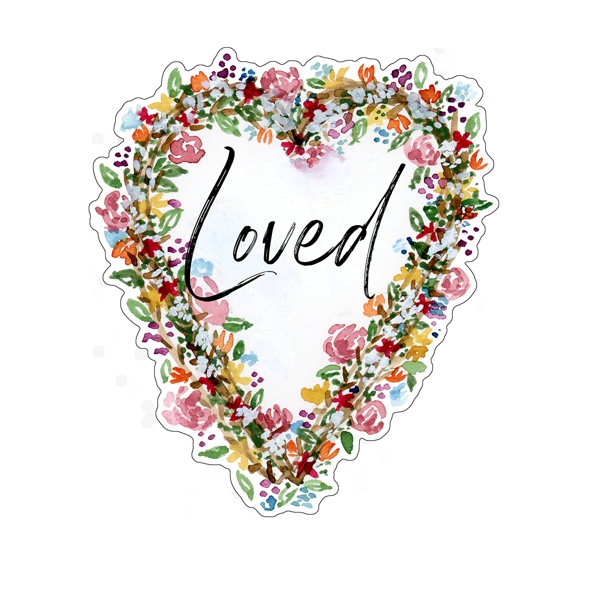 "Flower Wreath" (Die-Cut Stickers) from my Spring & Summer Collection