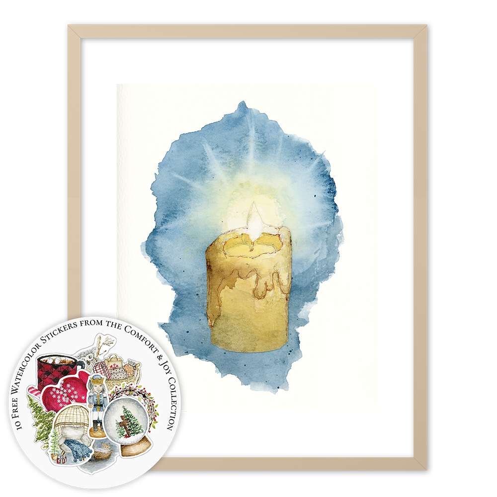 "Light of the World" (Art Print) with full Comfort & Joy Sticker Collection