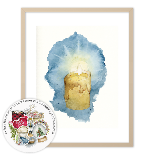 "Light of the World" (Art Print) with full Comfort & Joy Sticker Collection