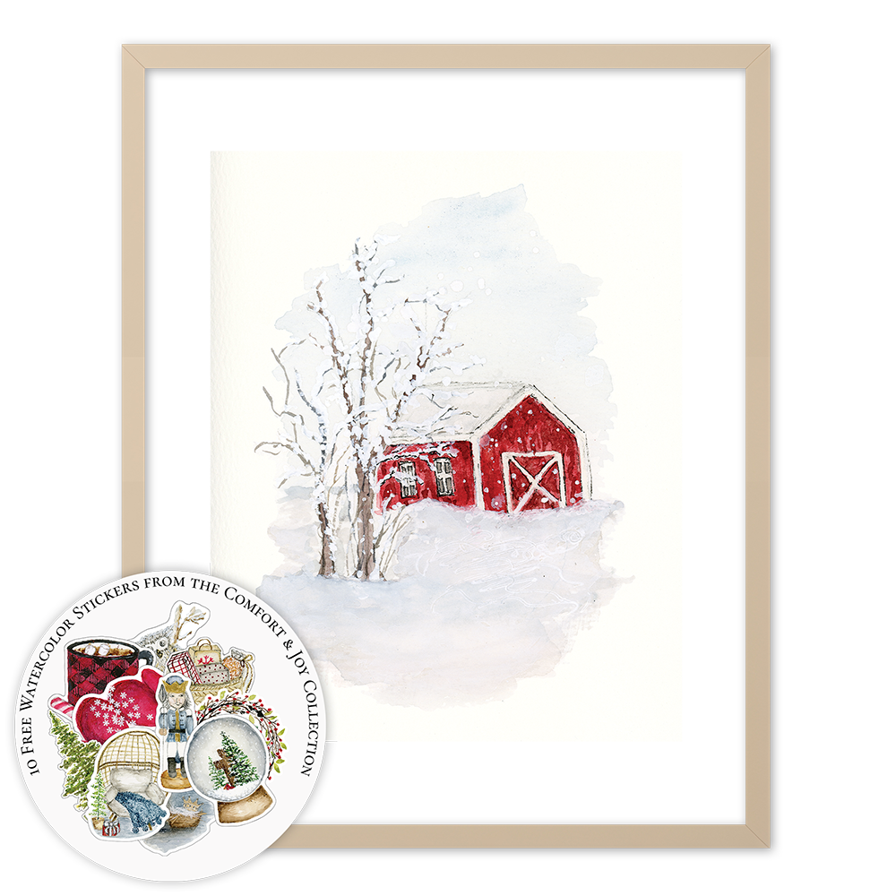 "Shelter" (Art Print) with full Comfort & Joy Sticker Collection