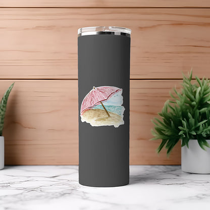 "Umbrella on the Beach" (Die-Cut Stickers) from my Spring & Summer Collection