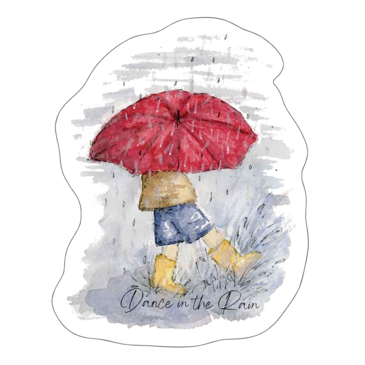 "Dance in the Rain" (Die-Cut Stickers) from Just Breathe