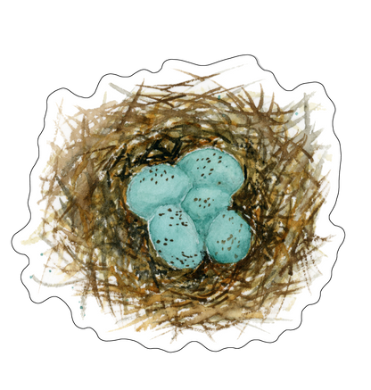"Bird Nest" (Die-Cut Stickers) from my Spring & Summer Collection