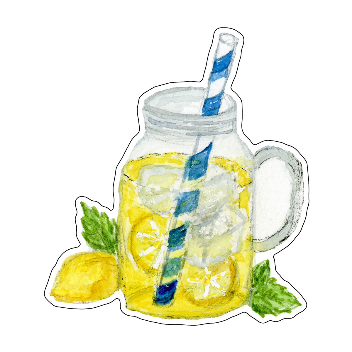 "Lemonade" (Die-Cut Stickers) from my Spring & Summer Collection