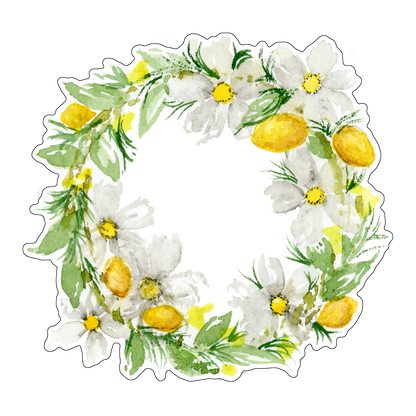 "Summer Flower Wreath" (Die-Cut Stickers) from my Spring & Summer Collection (Copy)